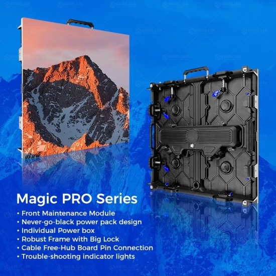 Magic Pro Series Never-Go-Black LED Stage Rental Screen 500×500mm