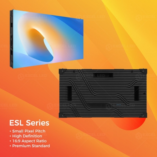 ESL Series P0.93mm P1.25mm P1.56mm P1.87mm Die-casting Aluminum Cabinet Fine Pixel Pitch LED Fixed Screen