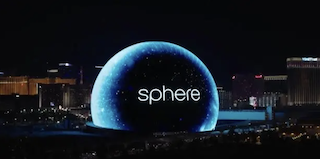 World's Largest LED Screen,MSG Sphere shinning at Las Vegas